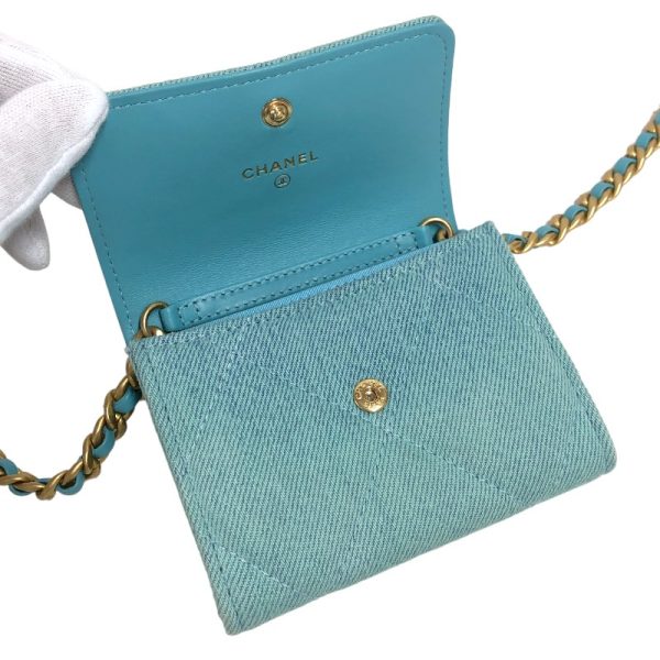 2342690016229 5 CHANEL Chain Wallet Ride Blue Denim Shoulder Bag