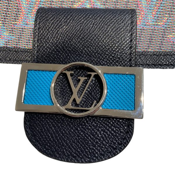 2343470005556 13 LOUIS VUITTON Dauphine MINI Blue Multicolor Calf Shoulder Bag