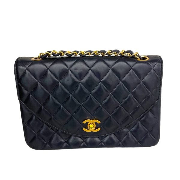 2343800006208 1 CHANEL Matelasse Chain Shoulder GD Blue Lamb Handbag