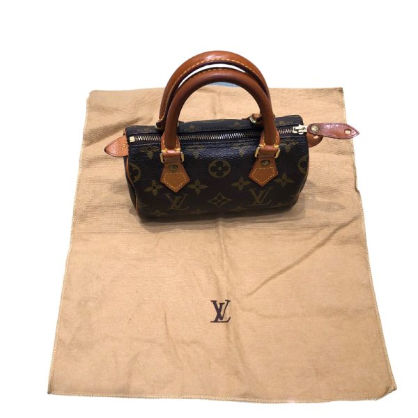 2344160002343 10 LOUIS VUITTON Mini Speedy M41534 Monogram Glace Handbag