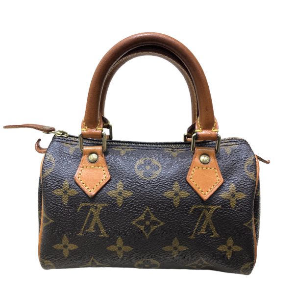 2344160002343 2 LOUIS VUITTON Mini Speedy M41534 Monogram Glace Handbag