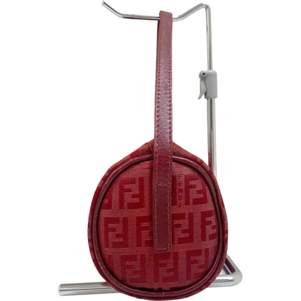 24 1035 5 Fendi Zucchino Mini Pouch Tube Type Wine Red Bordeaux