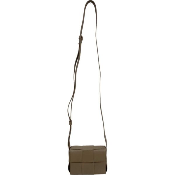 24 1259 18 Bottega Veneta Candy Cassette Shoulder Bag Brown Brown