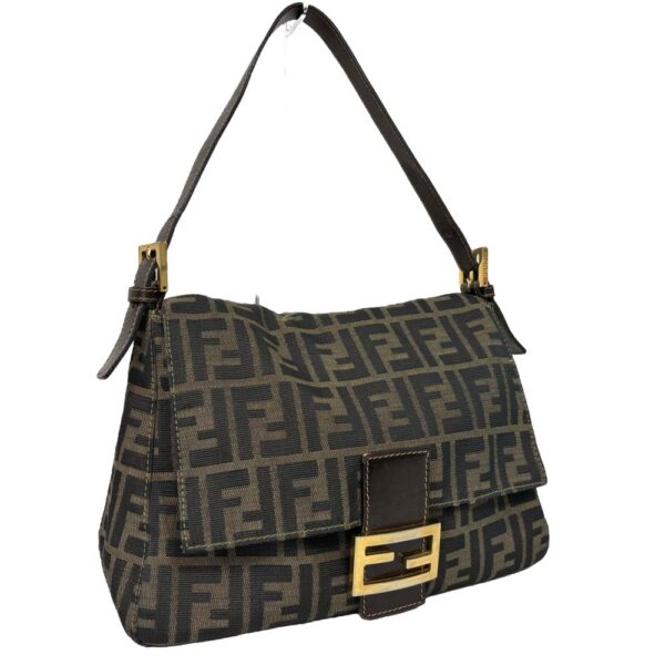 24 1575 1 Fendi Mamma Bucket Shoulder Bag Zucca Pattern