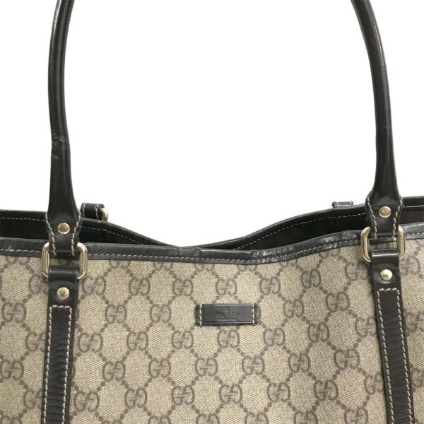 24 1606 7 Gucci Tote Bag GG Supreme Brown