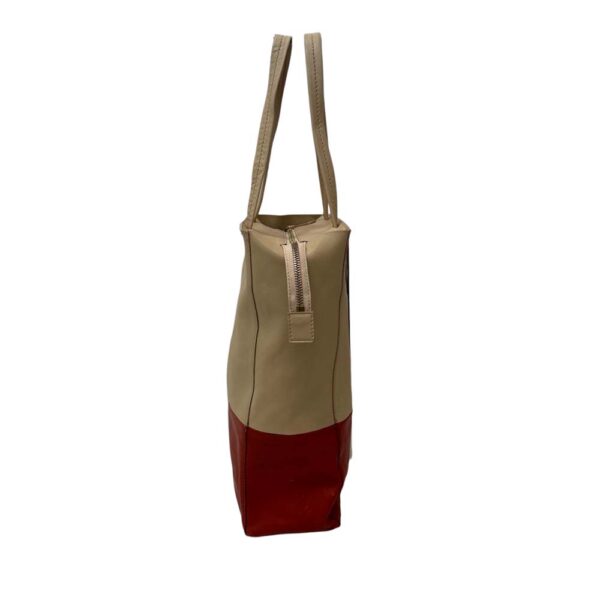 24 2003 4 Celine Horizontal Shoulder Bag Tote Bag Bicolor Beige Red