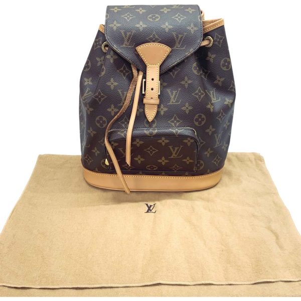 24 2089 3 Louis Vuitton Monsouris MM Monogram Backpack Brown