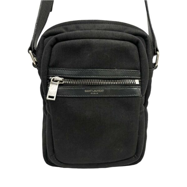 24 2128 2 Saint Laurent Shoulder Bag Crossbody Black Canvas