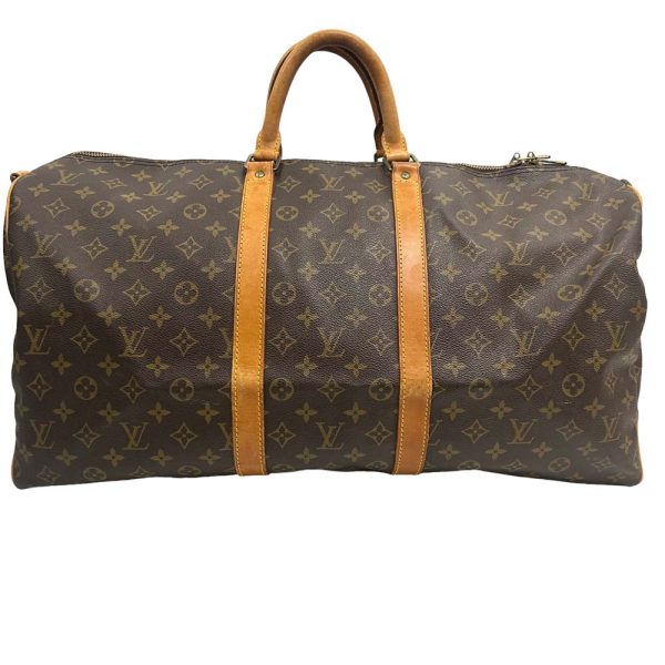 24 2495 5 Louis Vuitton Keepall 55 Bandouliere Monogram Bag Brown