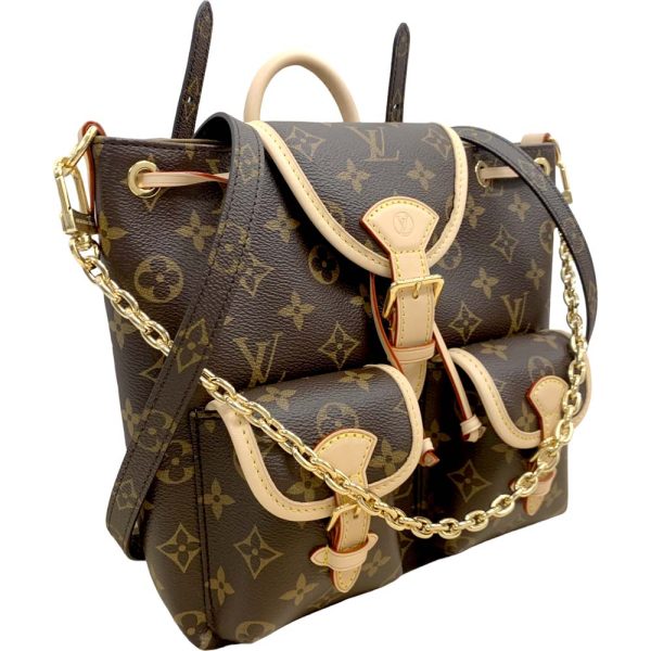 24 2730 2 Louis Vuitton Excursion PM Monogram 2WAY Backpack Brown