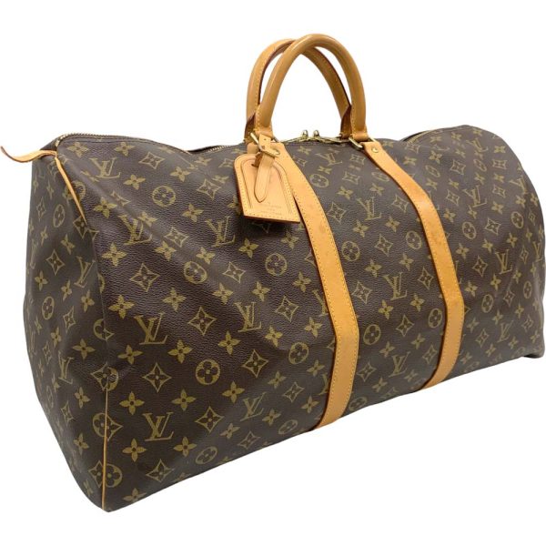 24 305 2 Louis Vuitton Keepall 55 Bag Monogram Brown