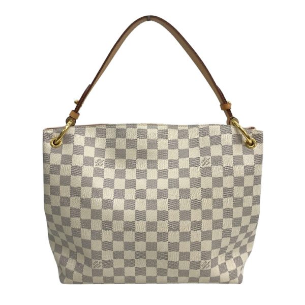 24 836 3 Louis Vuitton Graceful PM One Shoulder Bag Damier Azur White