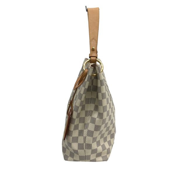 24 836 6 Louis Vuitton Graceful PM One Shoulder Bag Damier Azur White