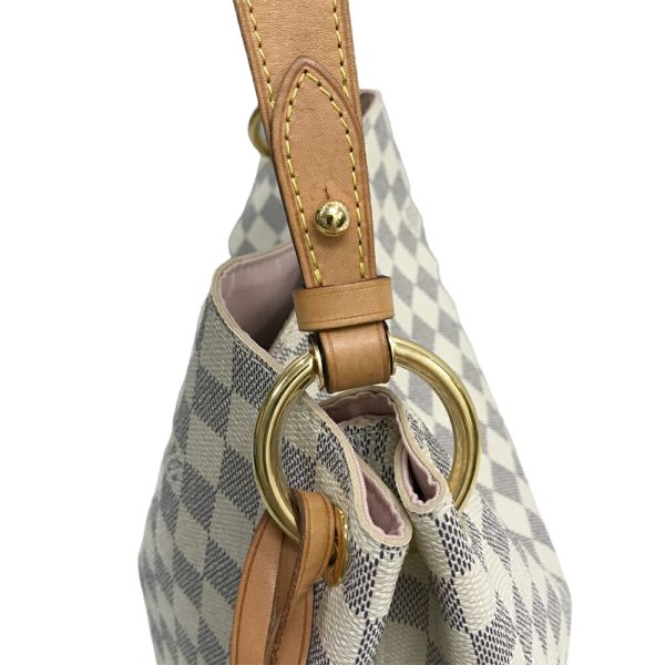 24 836 8 Louis Vuitton Graceful PM One Shoulder Bag Damier Azur White