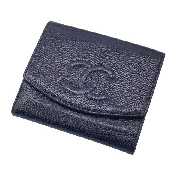 24008318 01 CHANEL Wallet Caviar Skin W Hook Wallet