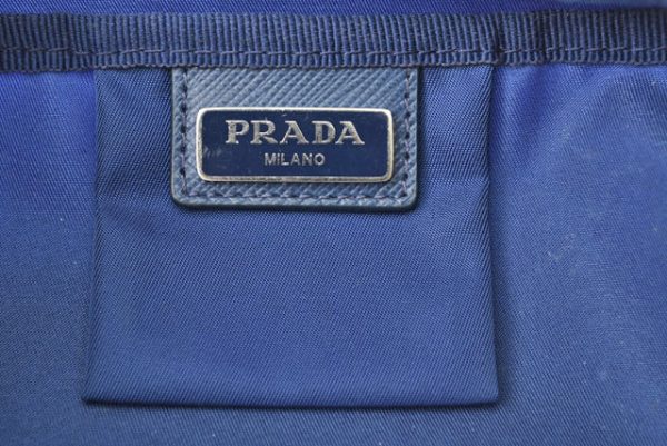 24020101 p 5 Prada Pouch Mini Tessuto Nylon Bluette