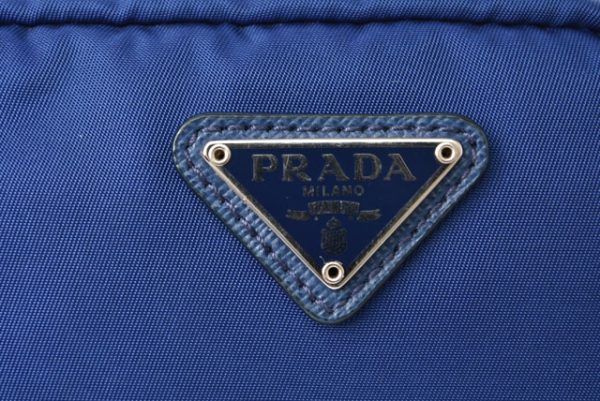 24020101 p 7 Prada Pouch Mini Tessuto Nylon Bluette