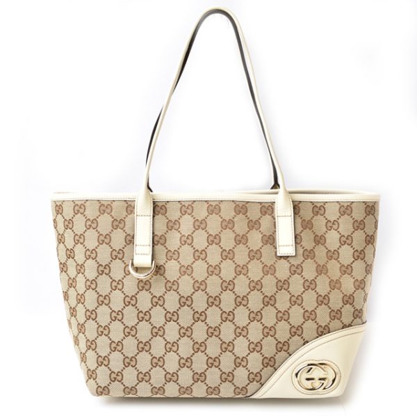 24020106 g 1 Gucci Tote Bag Brit Beige