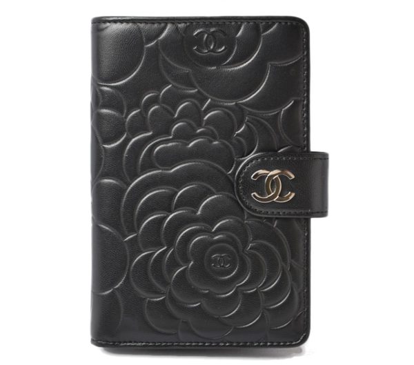 24020202 ch 1 CHANEL wallet camellia black