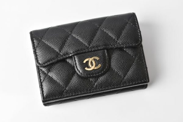 24020212 c 2 CHANEL Coin Case Mini Wallet Wallet Caviar Skin Black