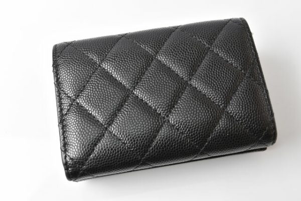 24020212 c 4 CHANEL Coin Case Mini Wallet Wallet Caviar Skin Black