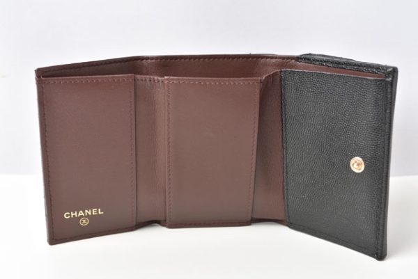 24020212 c 5 CHANEL Coin Case Mini Wallet Wallet Caviar Skin Black