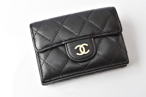 24020213 c 2 Chanel Mini Wallet TrifCaviar Skin Black