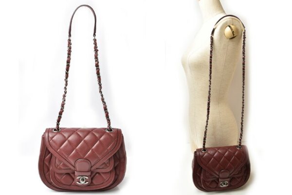 24020214 c 2 Chanel Saddle Bag Lambskin Bordeaux