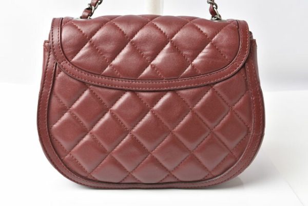 24020214 c 3 Chanel Saddle Bag Lambskin Bordeaux