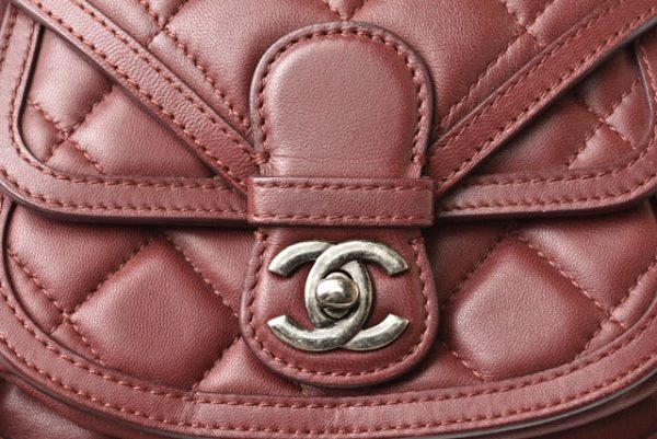 24020214 c 5 Chanel Saddle Bag Lambskin Bordeaux