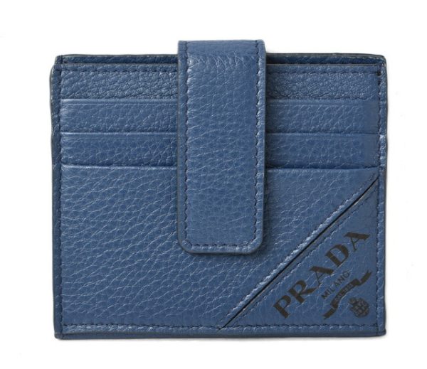 24030201 p 1 Prada Card Case Bi FVitello Blue