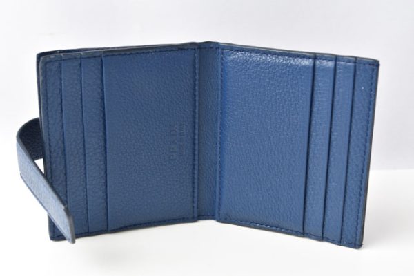 24030201 p 2 Prada Card Case BifVitello Blue