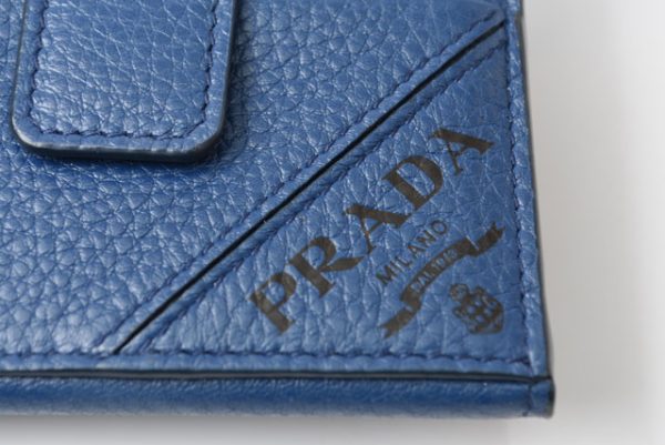 24030201 p 5 Prada Card Case BifVitello Blue