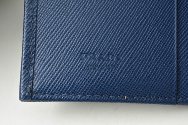 24030203 p 4 Prada Card Case Saffiano Bluette Blue