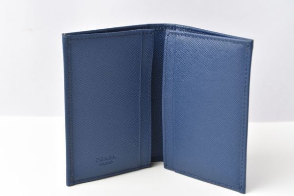 24030203 p 5 Prada Card Case Saffiano Bluette Blue