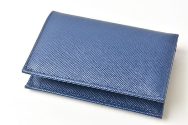 24030203 p 6 Prada Card Case Saffiano Bluette Blue