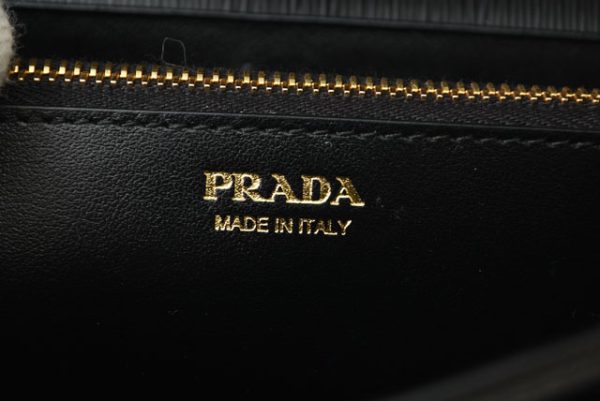 24030206 p 9 Prada Long Wallet Pass Case Saffiano Black