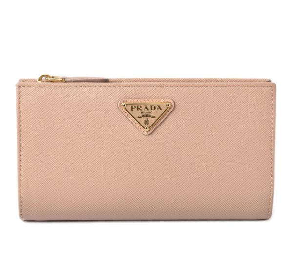 240305 p 1 Prada Wallet BifSaffiano Cipria Beige