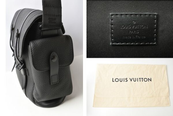 240306 lv 3 Louis Vuitton Shoulder Bag Messenger Taurillon Black