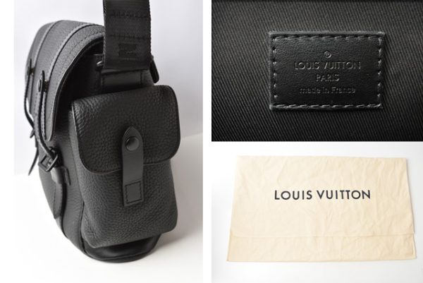 240306 lv 3 Louis Vuitton Christopher Messenger Bag Taurillon Black