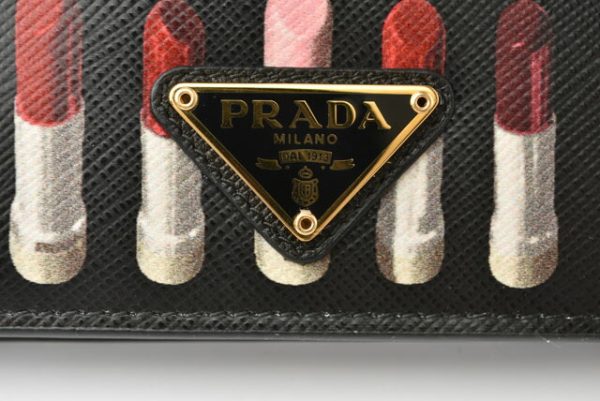 24040203 p 9 Prada Folding Wallet Saffiano Black