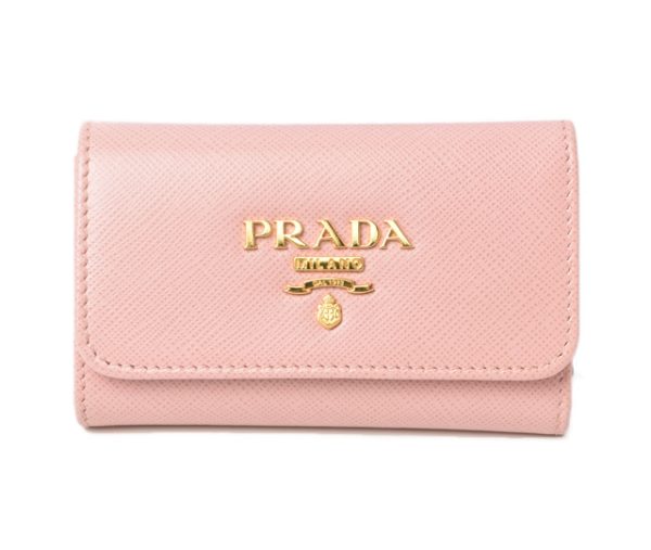 24040204 p 1 Prada Key Case Saffiano Pink