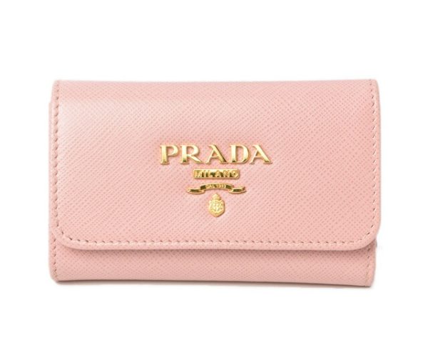 24040204 p 1 Prada Key Case 6 Row Saffiano Metal Pesco Pink