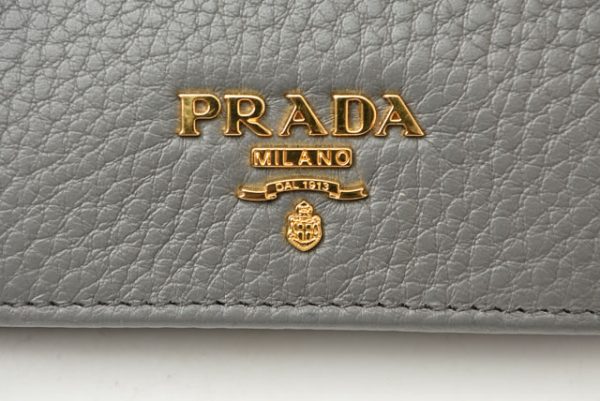 24040212 p 4 Prada Mini Wallet Folding Wallet Vitello Grain Marmo