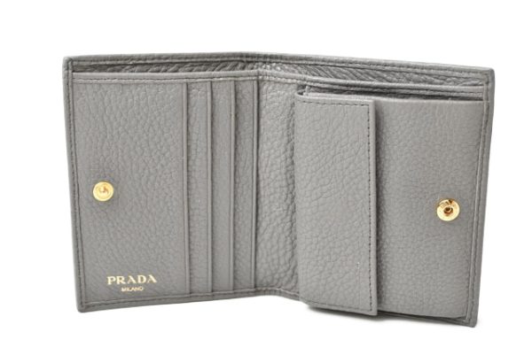 24040212 p 5 Prada Mini Wallet Folding Wallet Vitello Grain Marmo