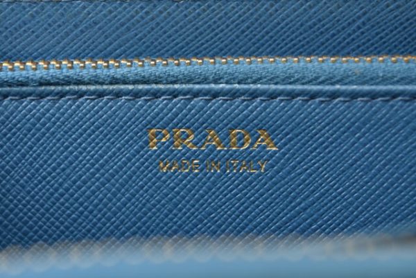 24040213 p 8 Prada Long Wallet Saffiano Fiocco Ribbon Motif Calf Cobalto