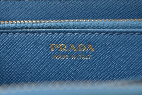 24040213 p 8 Prada Long Wallet Saffiano Fiocco Ribbon Cobalto