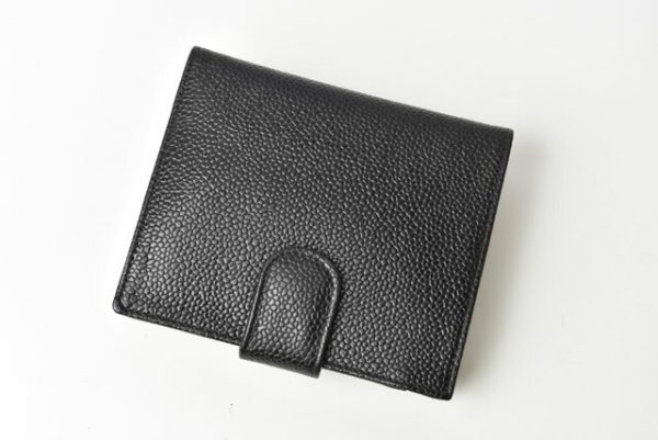 24040223 ch 3 Chanel Wallet Caviar Skin Black