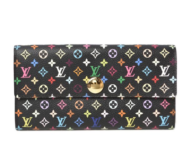 24040233 lv 1 Louis Vuitton Long Wallet Portefeuille Sarah Noir Black