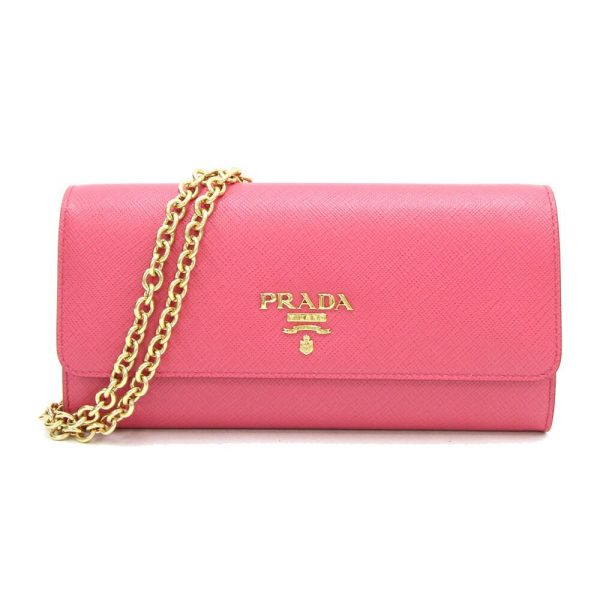 2405150071 Prada Pink Chain Shoulder Wallet Bag Clutch